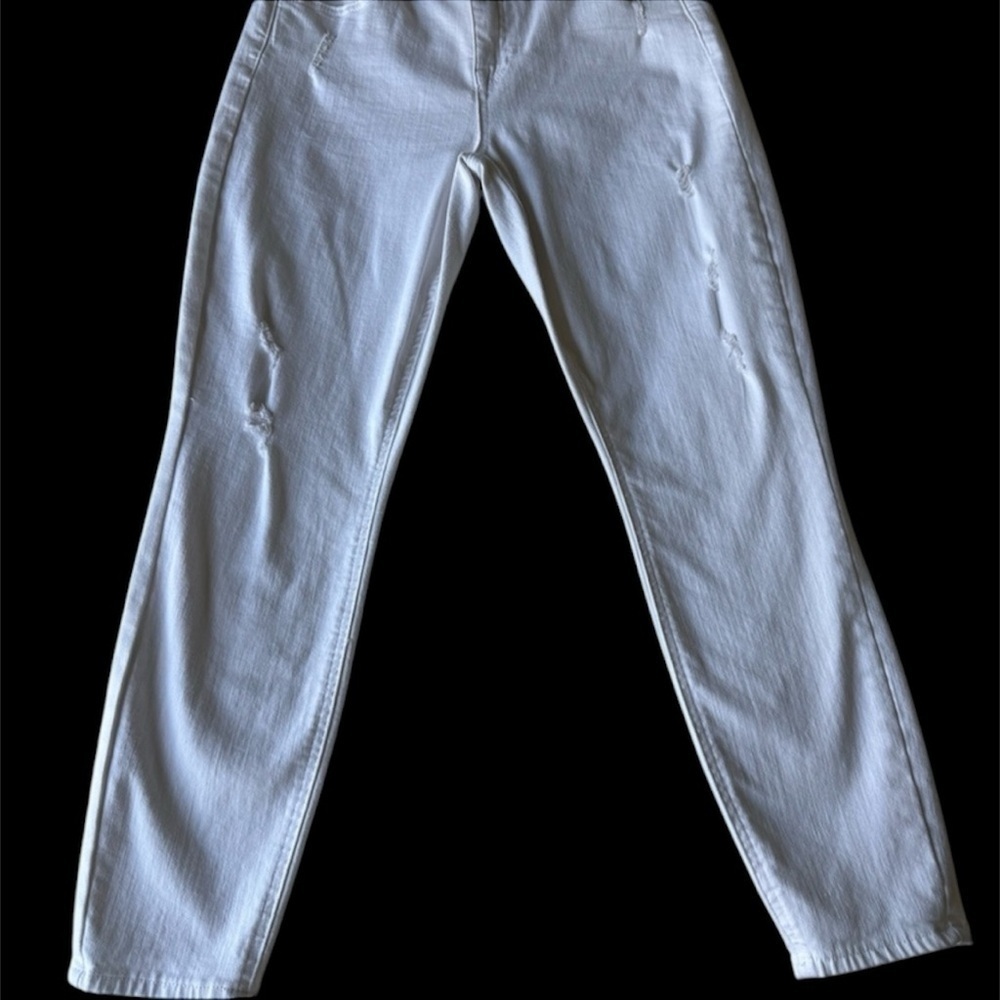 Pistola‎ Jennifer Skinny Distressed White mid rise Jean-size 29